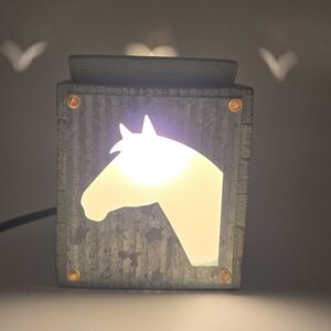 Scentsy Rustic Metal Tin Horse Wax Warmer